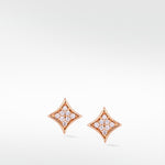 Rhombus Diamond PavŽ Stud Earrings in 14K Gold - Lark and Berry