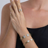 Solar Hinged Bangle in 14K Yellow Gold - Lark and Berry