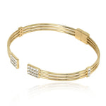Solar Hinged Bangle in 14K Yellow Gold - Lark and Berry