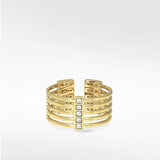 Solar Open Ring in 14K Yellow Gold - Lark and Berry