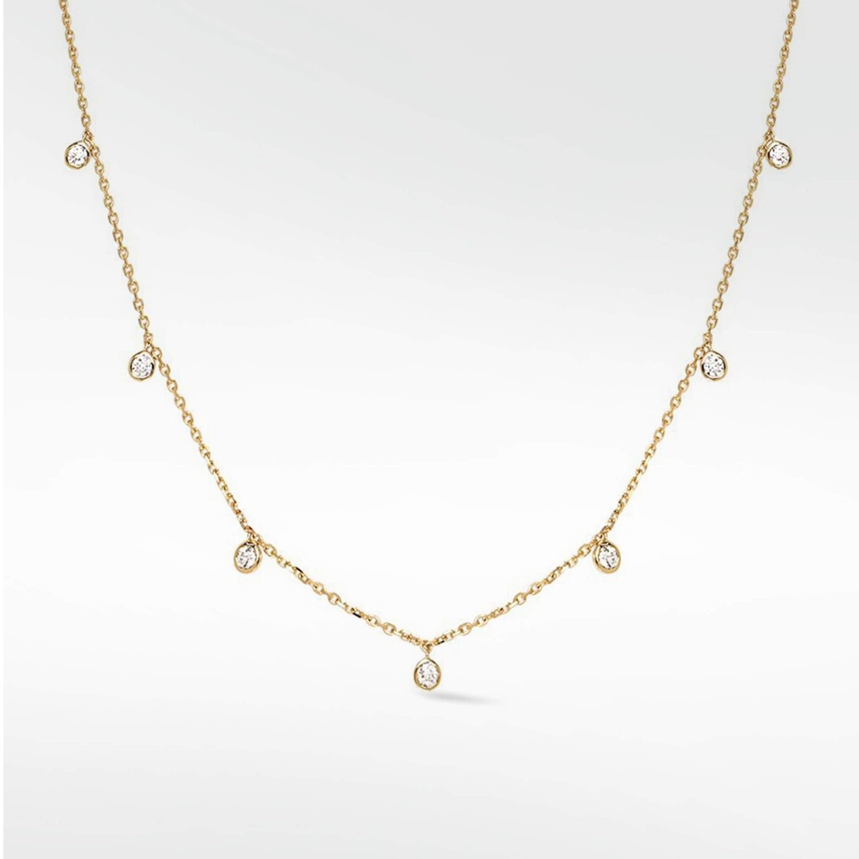 Stella Diamond Charm Necklace in 14K Yellow Gold - Lark and Berry