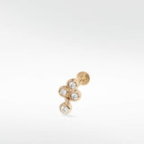 Trio Diamond Drop Labret Earring in 14K Gold - Lark and Berry