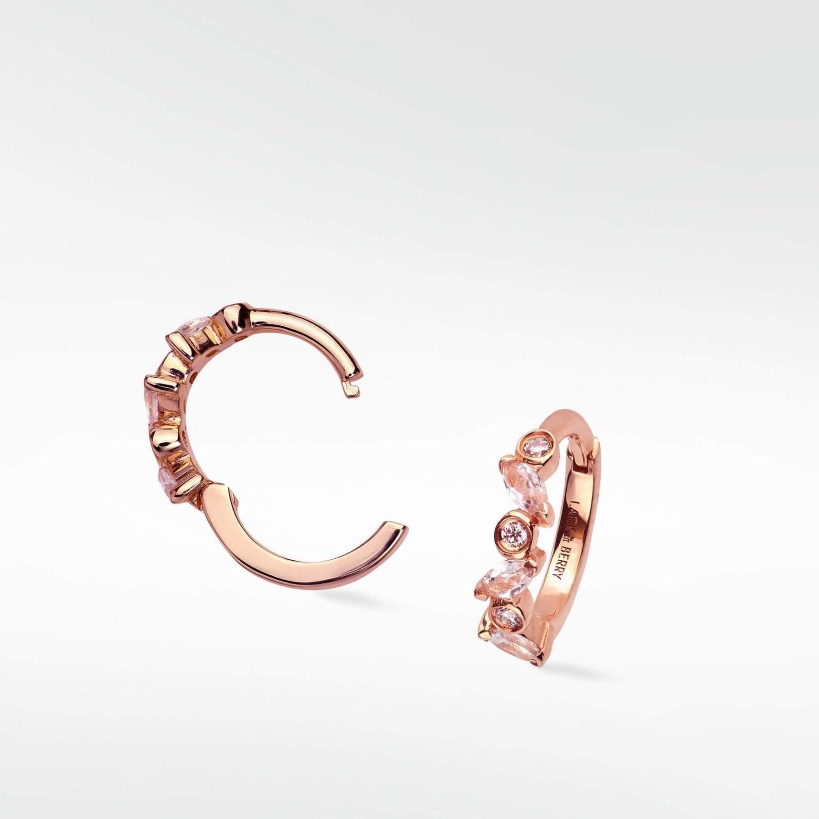 Veto Sapphire and Diamond Medium Earring Hoops